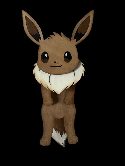 Eevee Pop out swinging Ornament # 051 Wood Laser Blank | DIY Craft Cutout | Paint-Ready