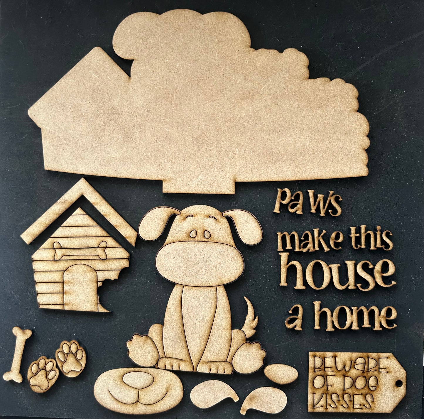 DOG - # 1116 INSERT FOR INTERCHANGEABLE WOOD  Wood Laser Blank | DIY Craft Cutout | Paint-Ready