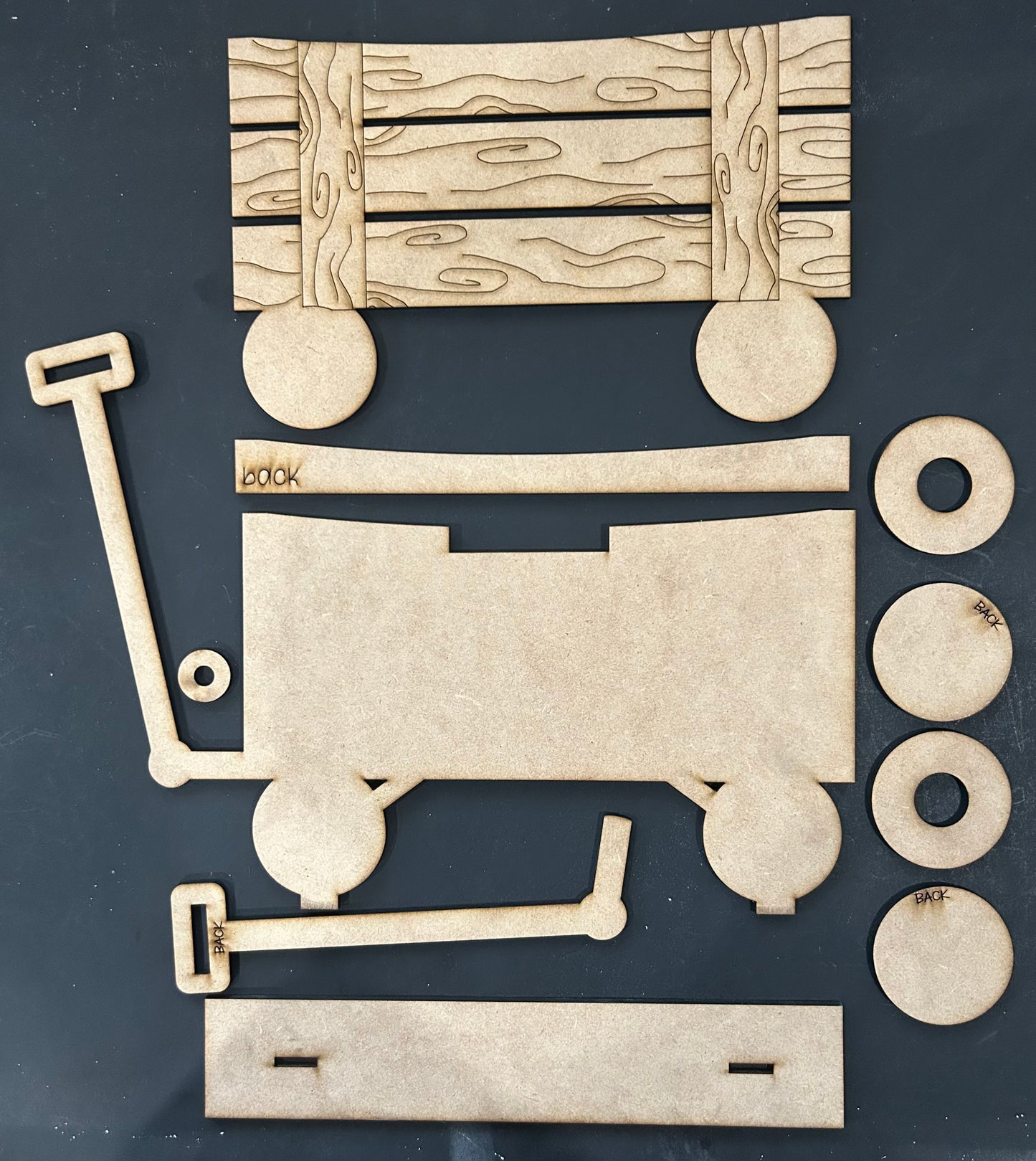 WAGON BASE INTERCHANGEABLE # 1114 Wood Laser Blank | DIY Craft Cutout | Paint-Ready
