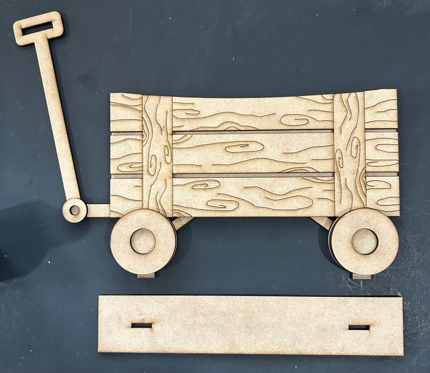 WAGON BASE INTERCHANGEABLE # 1114 Wood Laser Blank | DIY Craft Cutout | Paint-Ready