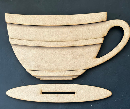 TEA CUP BASE INTERCHANGEABLE # 1115 Wood Laser Blank | DIY Craft Cutout | Paint-Ready (Copy) (Copy) (Copy) (Copy)
