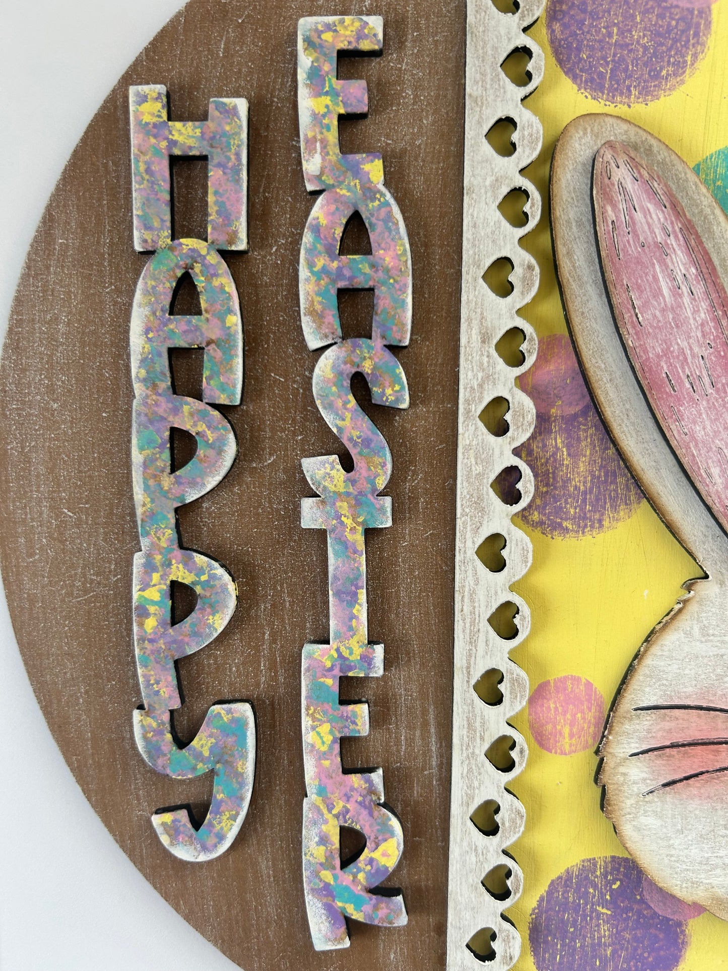 Easter Bunny # 1125 Door Hanger 10 inch  Wood Laser Blank | DIY Craft Cutout | Paint-Ready
