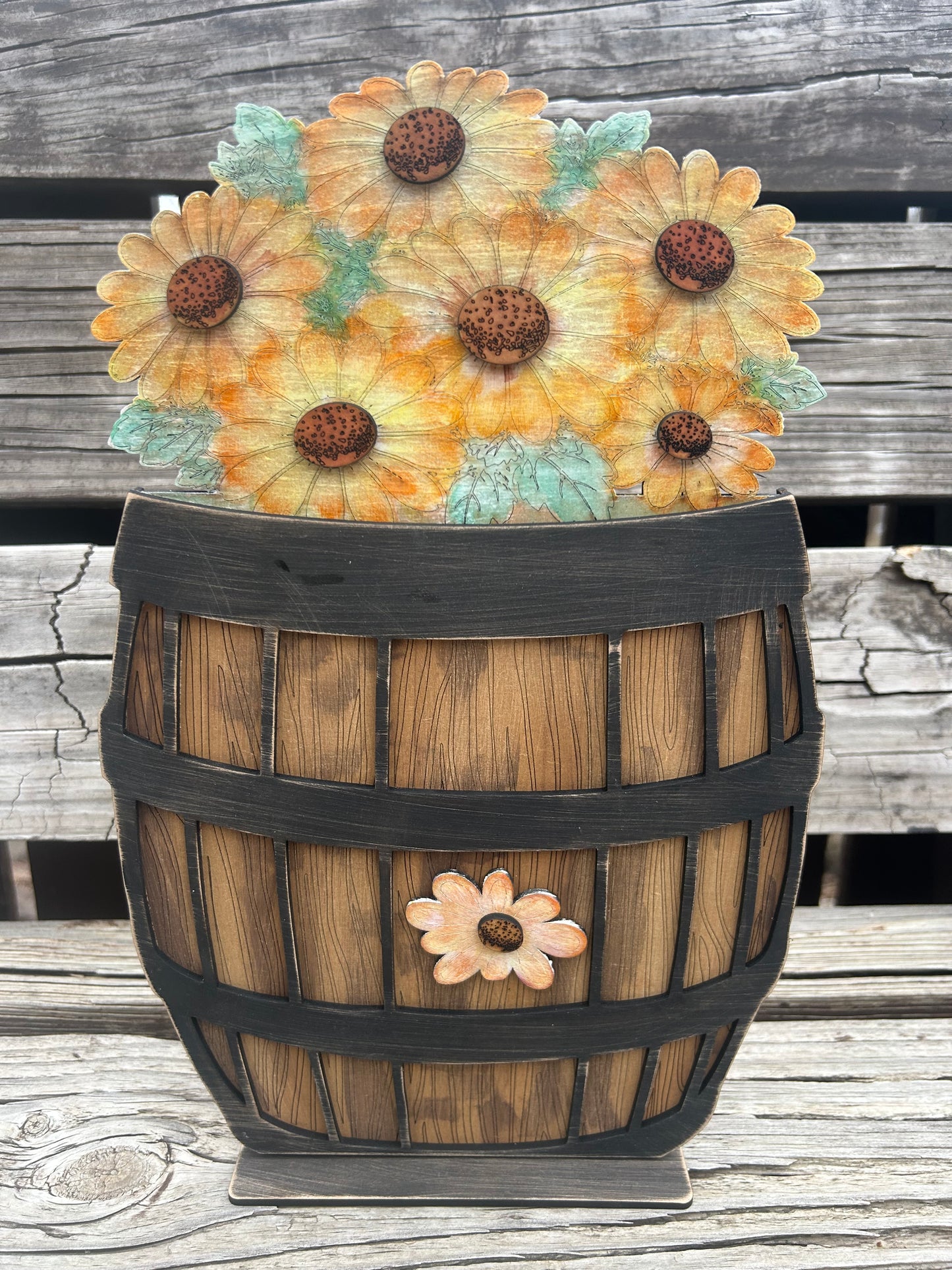 Daisies  Large- INSERT FOR INTERCHANGEABLE WOOD  Wood Laser Blank | DIY Craft Cutout | Paint-Ready