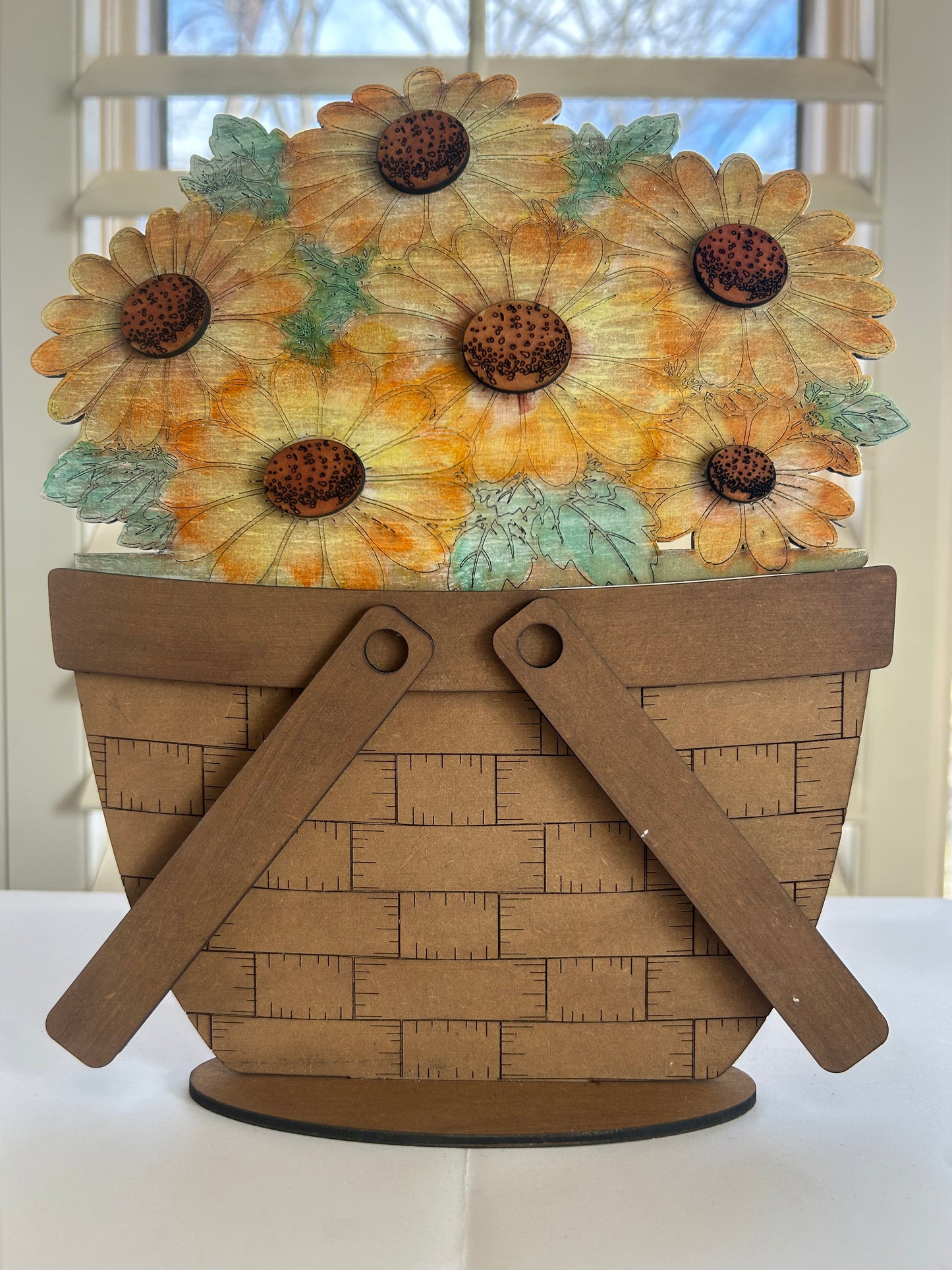 Daisies  Large- INSERT FOR INTERCHANGEABLE WOOD  Wood Laser Blank | DIY Craft Cutout | Paint-Ready