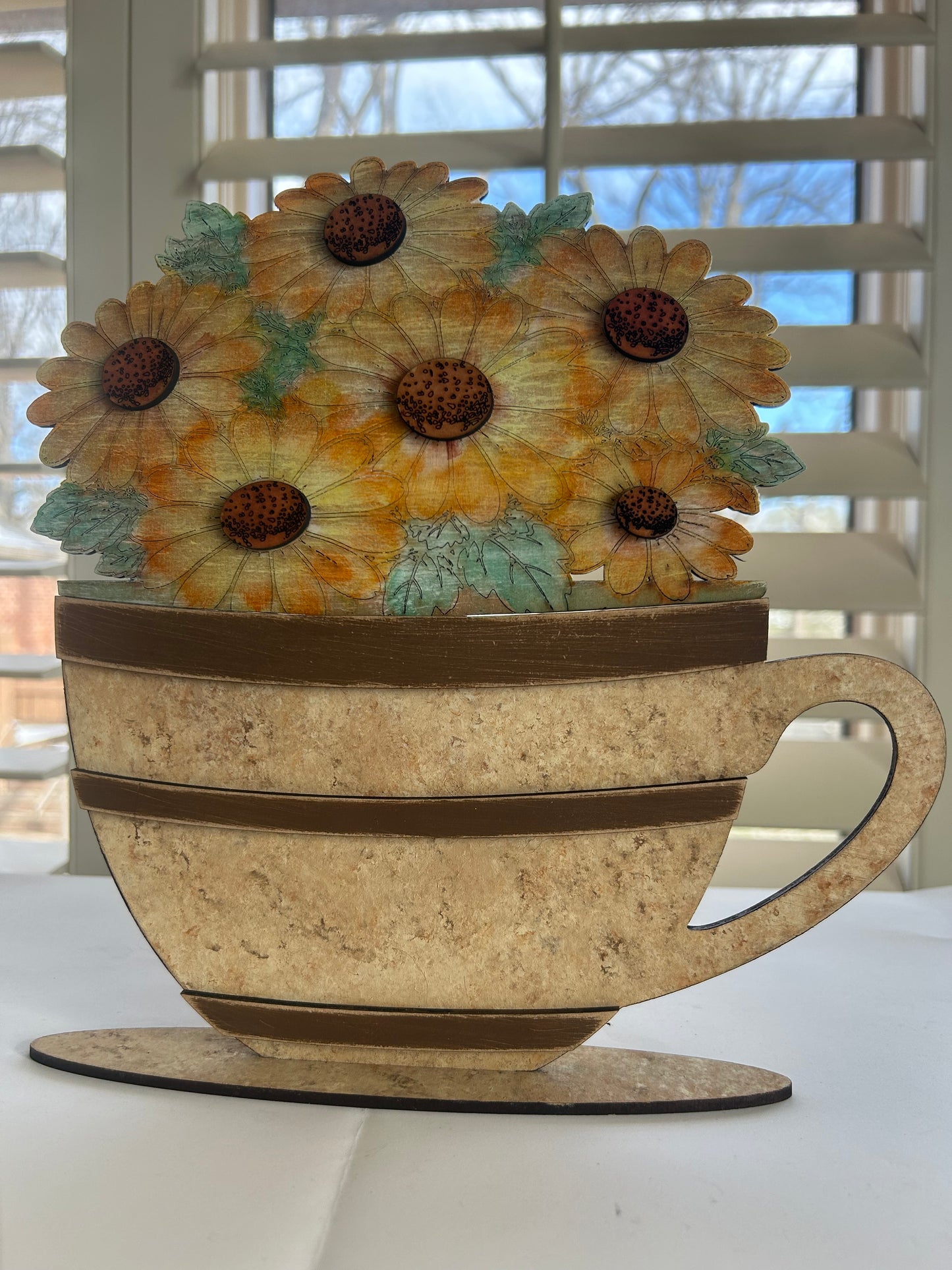 Daisies  Large- INSERT FOR INTERCHANGEABLE WOOD  Wood Laser Blank | DIY Craft Cutout | Paint-Ready