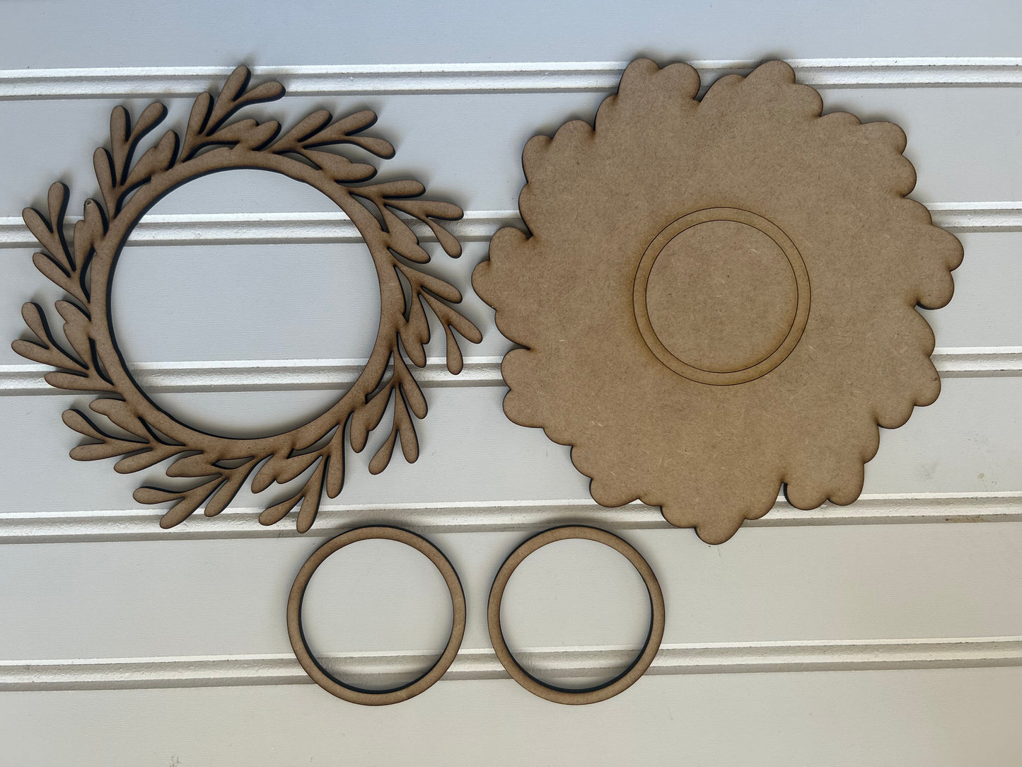 Tealight candle holder Leaves INTERCHANGEABLE # 1146 Wood Laser Blank | DIY Craft Cutout | Paint-Ready