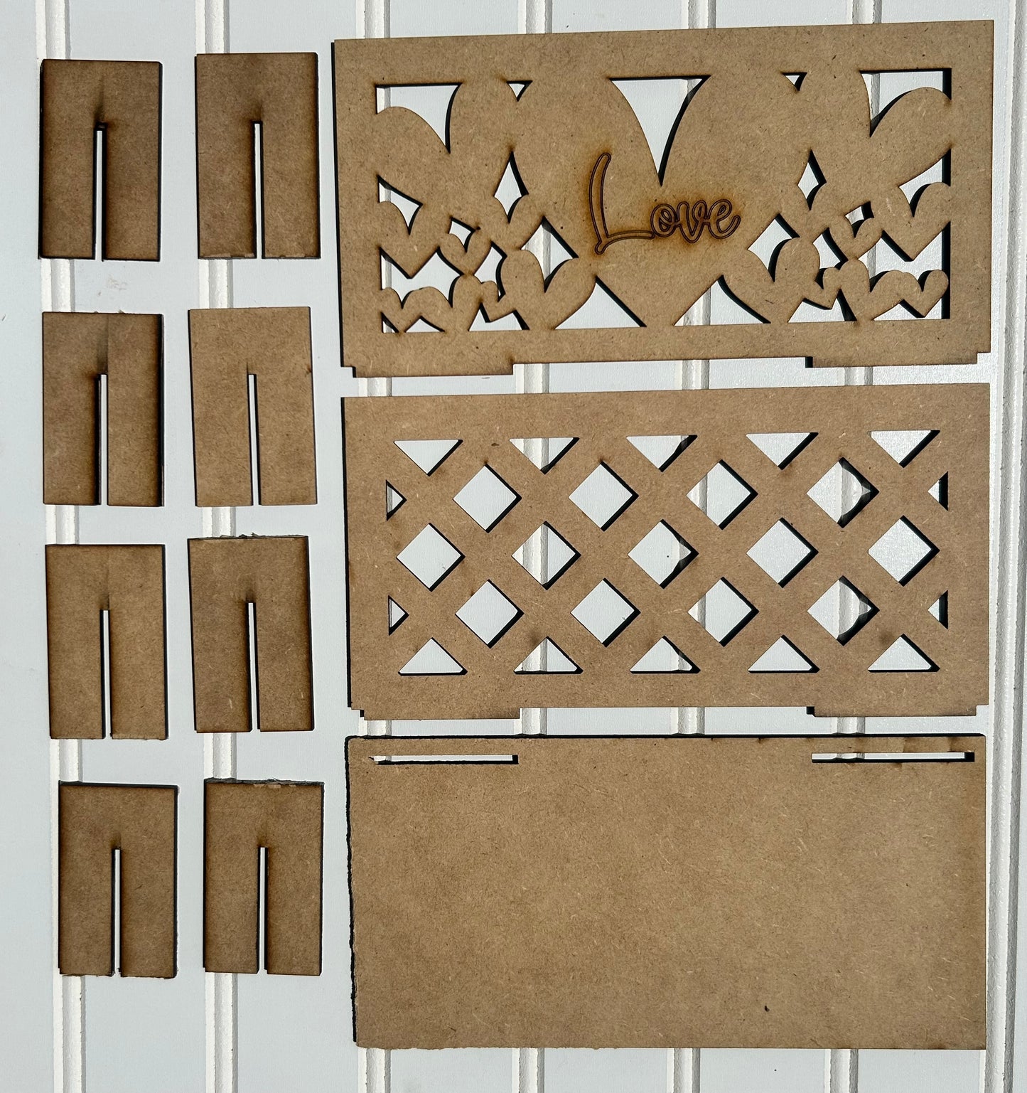 Small Bench with 2 Interchangeable Back  inserts DIGITAL # 9010 Laser Cut SVG File – Instant Download