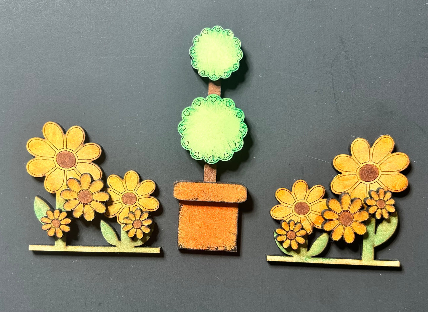 Stacker Add Ons Daisy and tree 2 trees and 2 daisy included # 3004 Wood Laser Blank | DIY Craft Cutout | Paint-Ready