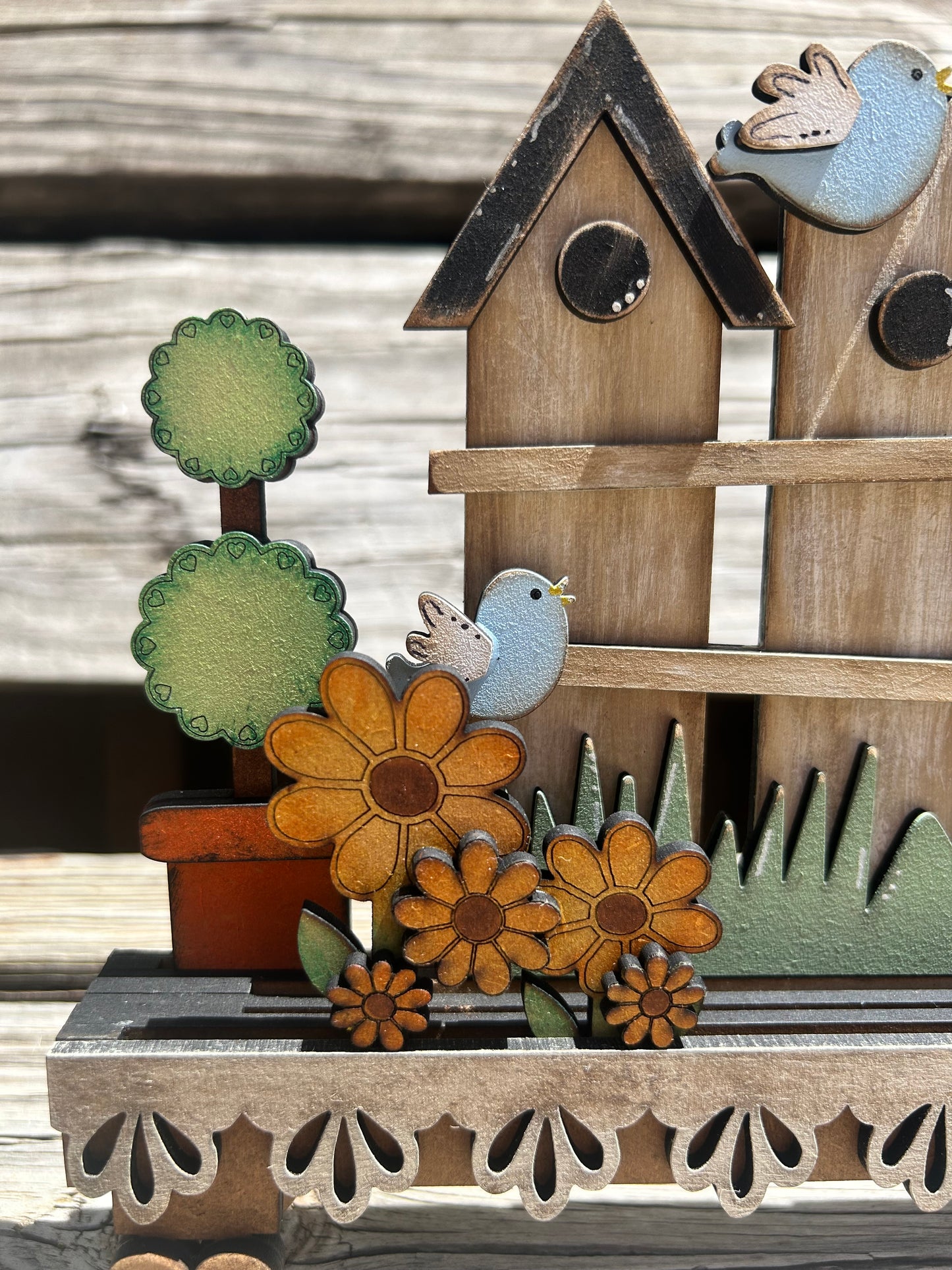 Stackable Add Ons Daisy and tree # 1203 DIGITAL INTERCHANGEABLE Laser Cut SVG File – Instant Download