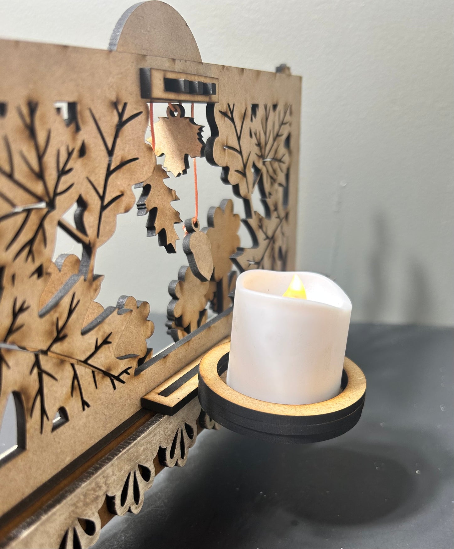 Tealight Stacker Add On Interchangeable Candle Holder 1/8 MDF Wood Laser Blank | DIY Craft Cutout | Paint-Ready