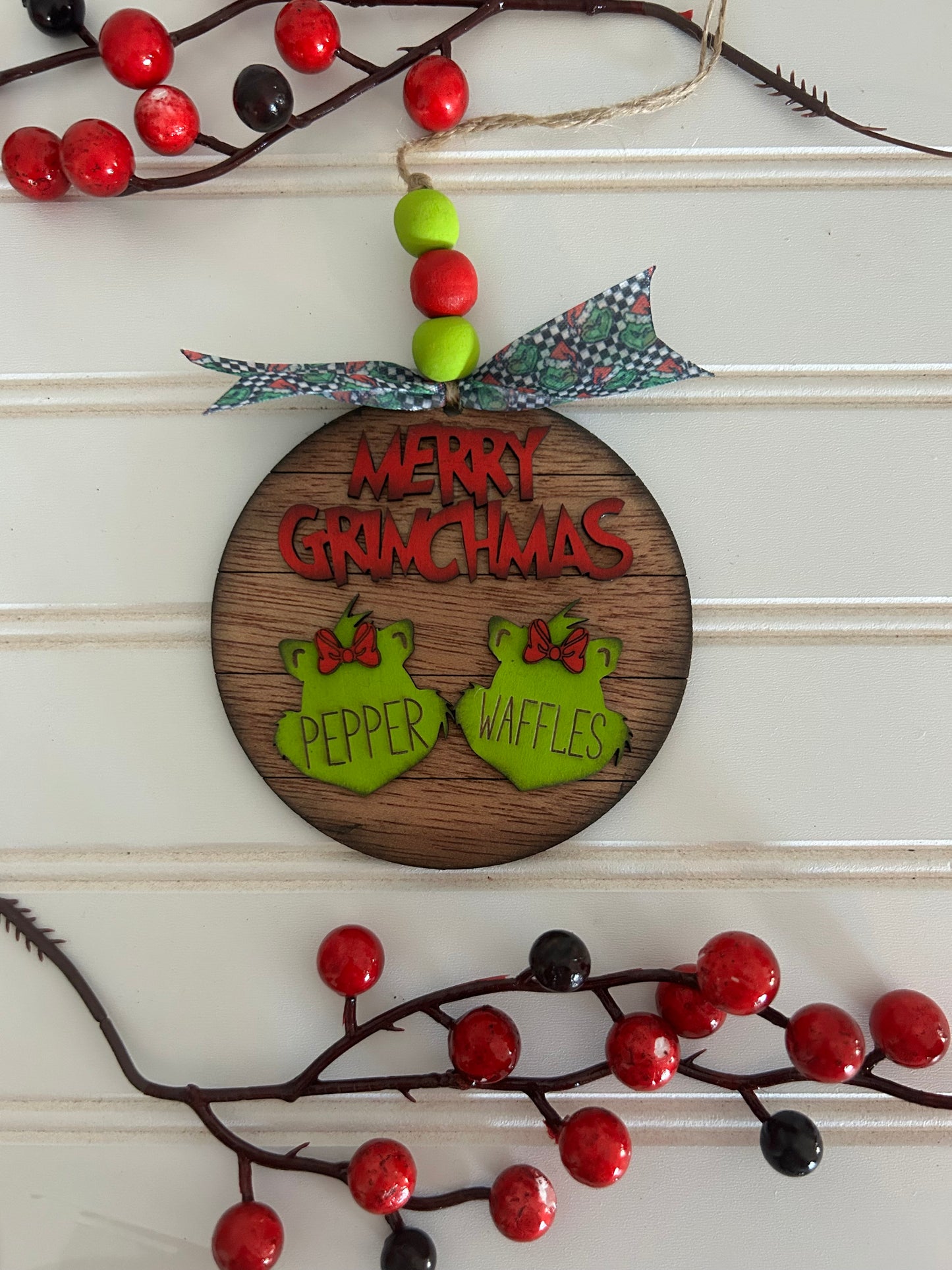 Grinch Ornament Digital Laser Cut SVG File – Instant Download