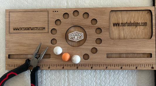 Custom Bead Display Board 4 x 10 inches Double base with or without custom business name