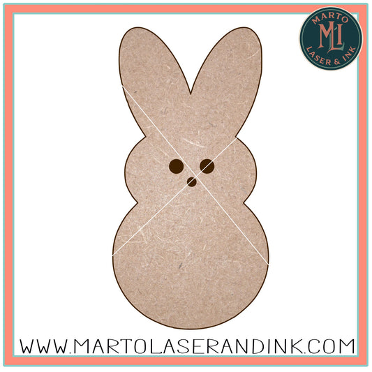 Peep bunny Laser # 010 Wood Laser Blank | DIY Craft Cutout | Paint-Ready