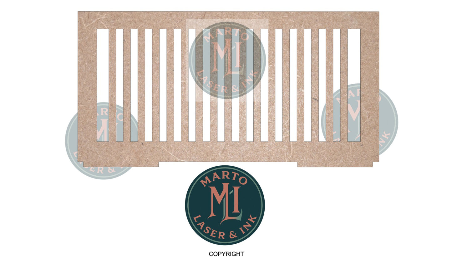Slot Back Small Bench Interchangeable Back insert DIGITAL # 9015 Laser Cut SVG File – Instant Download
