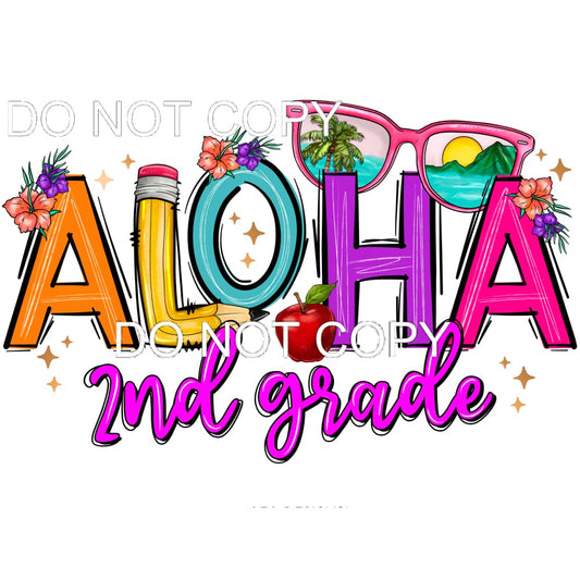 Aloha 2nd grade #11534 Sublimation transfers - Heat