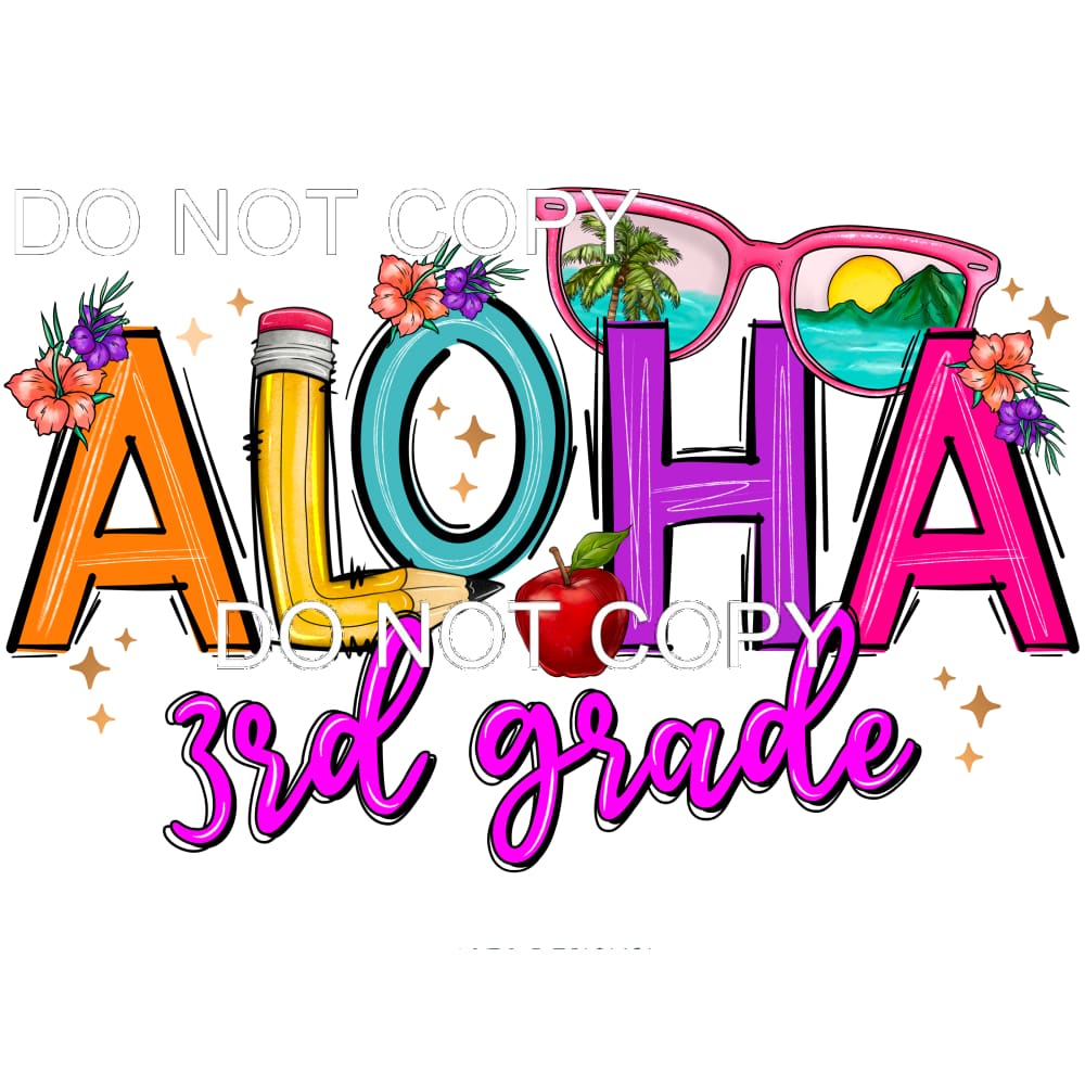 Aloha 3rd grade #11535 Sublimation transfers - Heat