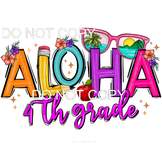 Aloha 4th grade #11536 Sublimation transfers - Heat