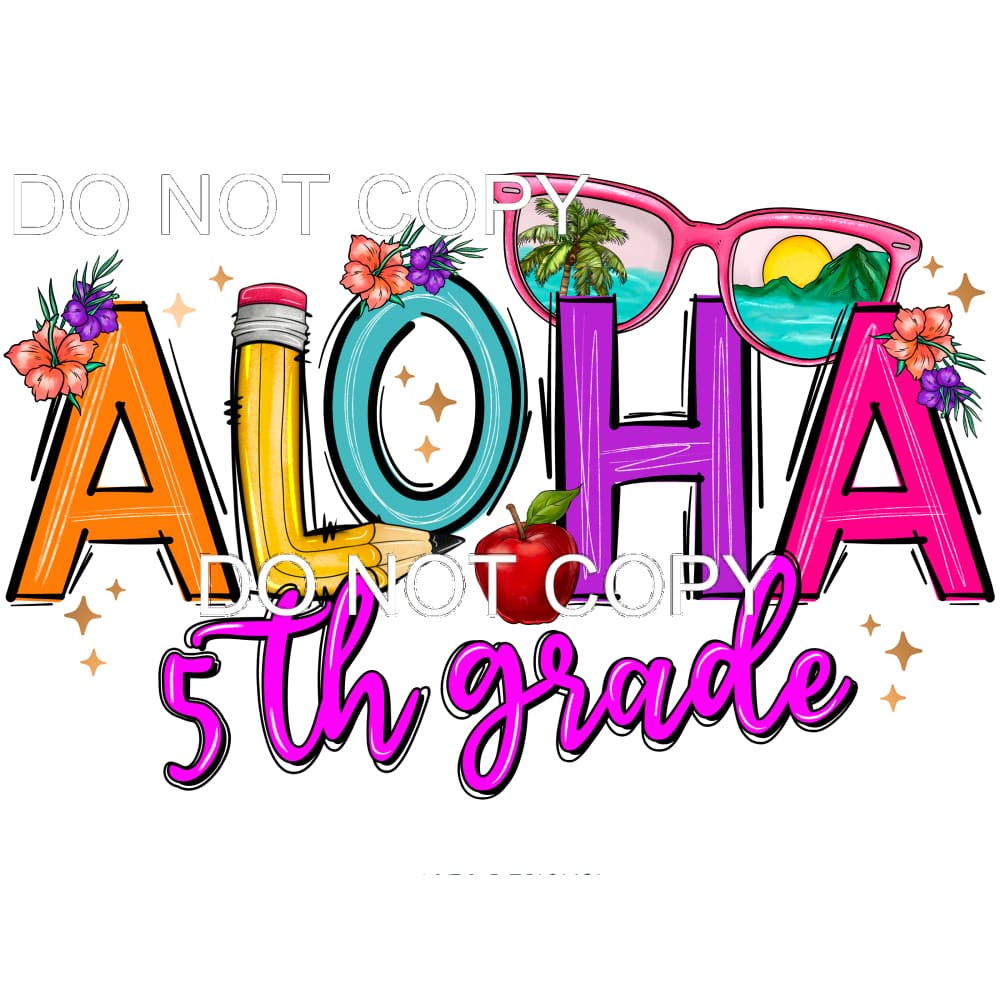 Aloha 5th grade #11537 Sublimation transfers - Heat