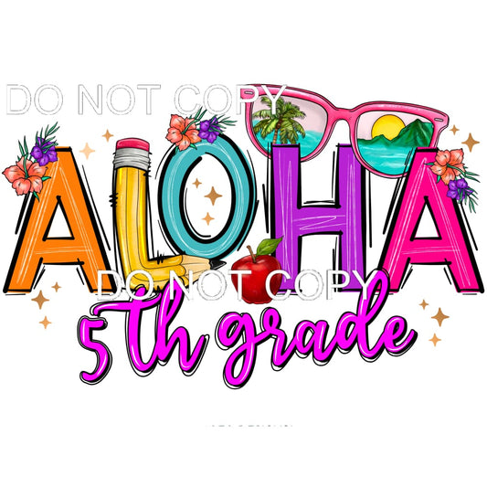 Aloha 5th grade #11537 Sublimation transfers - Heat