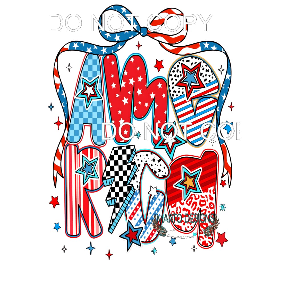 America # 9 Sublimation transfers - Heat Transfer Graphic