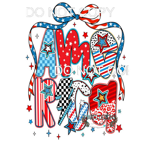 America # 9 Sublimation transfers - Heat Transfer Graphic