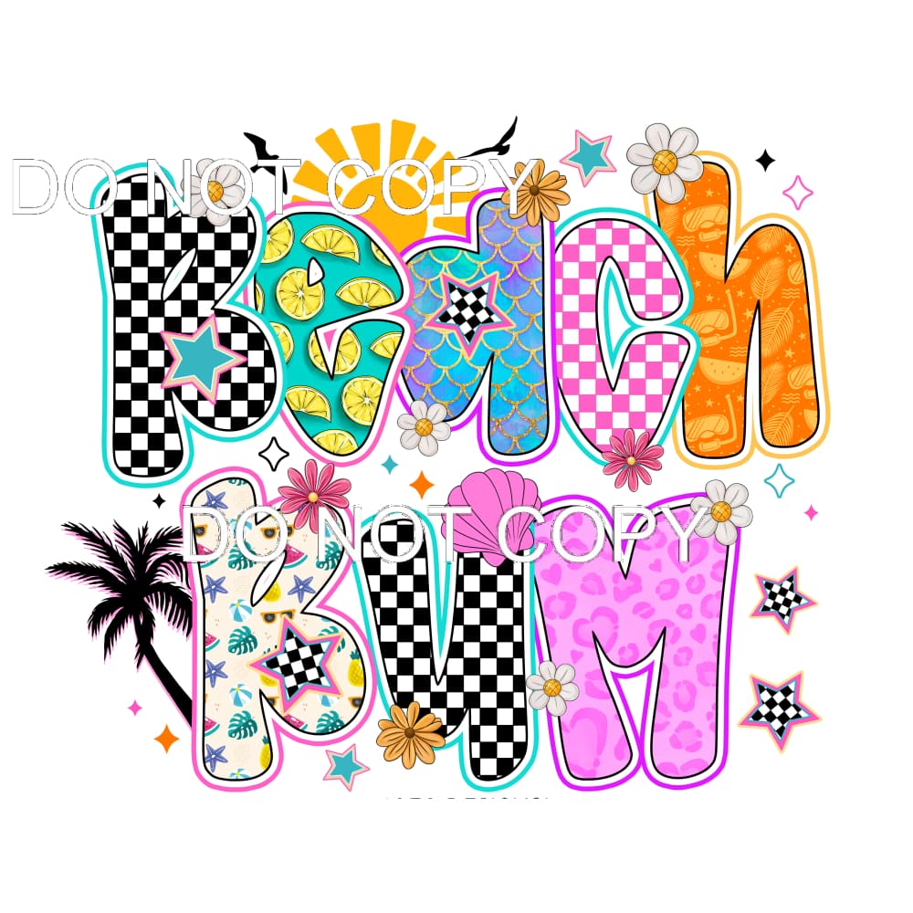 Beach Bum #11459 Sublimation transfers - Heat Transfer