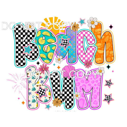 Beach Bum #11523 Sublimation transfers - Heat Transfer
