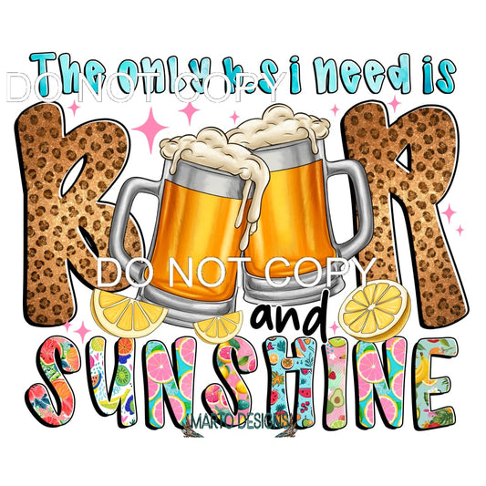 Beer And Sunshine #11463 Sublimation transfers - Heat