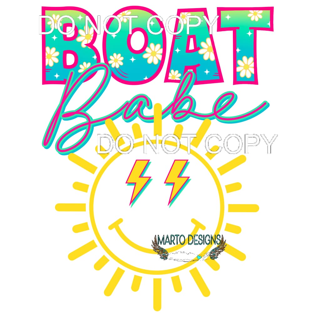 Boat Babe #11441 Sublimation transfers - Heat Transfer