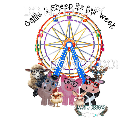 cattle and sheep its fair week # 2944 Sublimation transfers