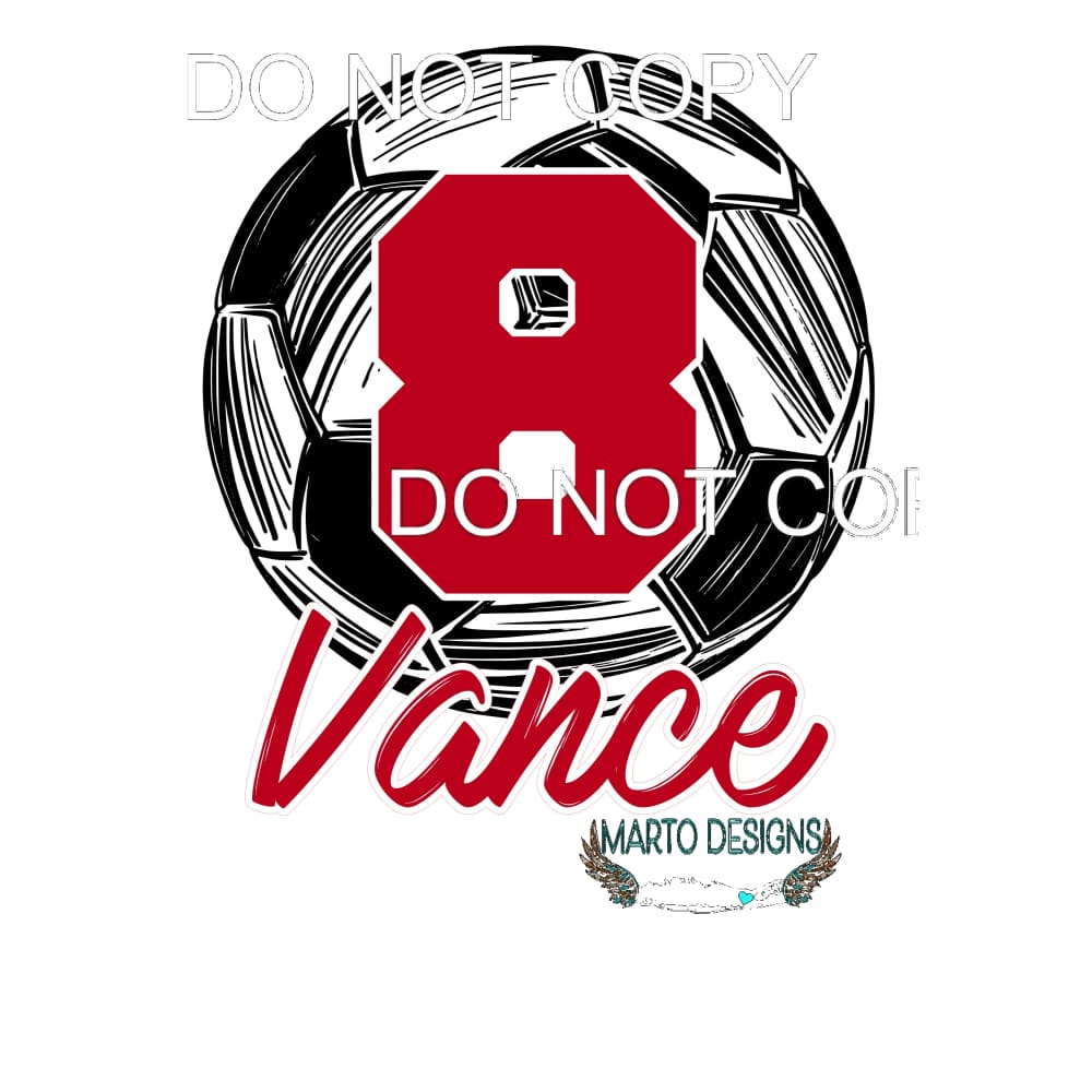 Custom School Number or name SOCCER # 4913 Sublimation