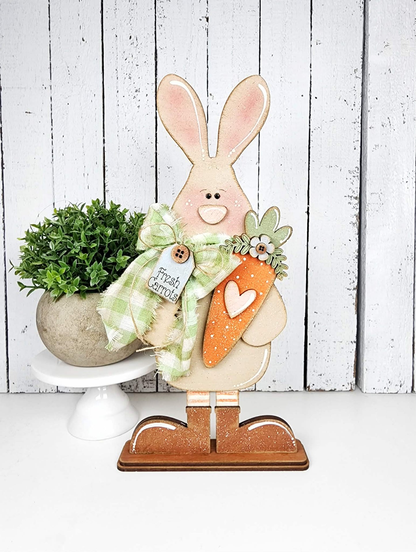 Standing Bunny # 73 Wood Laser Blank | DIY Craft Cutout | Paint-Ready