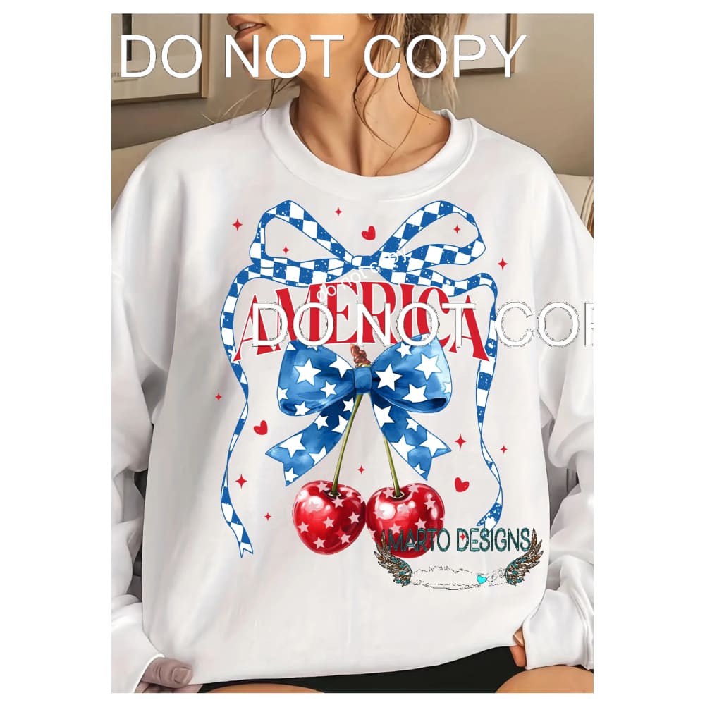 Flag Cherries # 3 Sublimation transfers - Heat Transfer