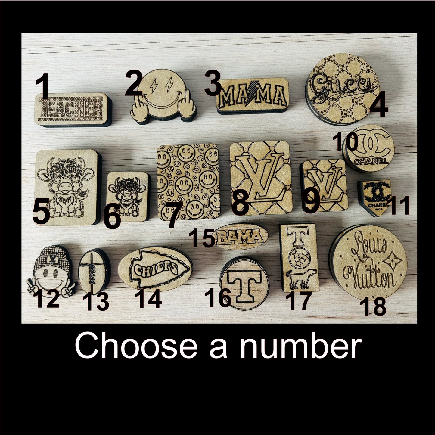 Focal Wood Engraved Beads (WOOD BEAD ONLY)