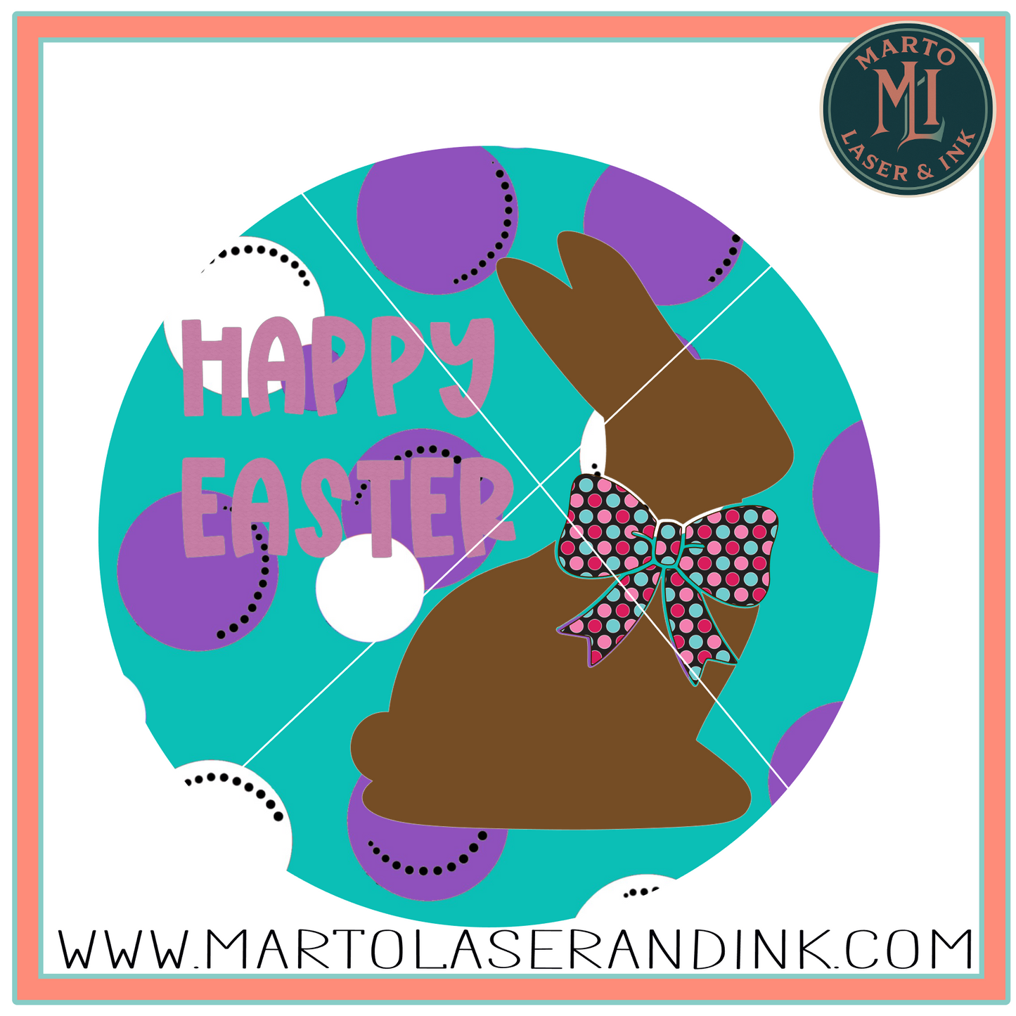 Happy Easter chocolate bunny # 007 Wood Laser Blank | DIY Craft Cutout | Paint-Ready