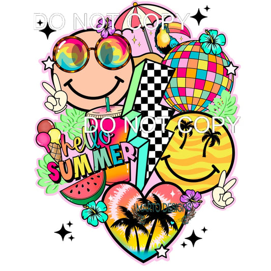 Hello Summer #11397 Sublimation transfers - Heat Transfer