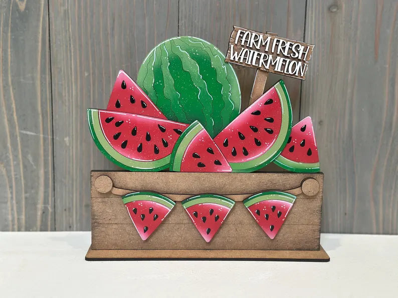 Watermelon - # 1130 INSERT FOR INTERCHANGEABLE WOOD  Wood Laser Blank | DIY Craft Cutout | Paint-Ready