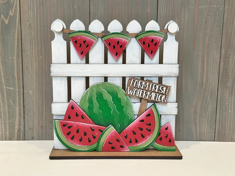 Watermelon - # 1130 INSERT FOR INTERCHANGEABLE WOOD  Wood Laser Blank | DIY Craft Cutout | Paint-Ready