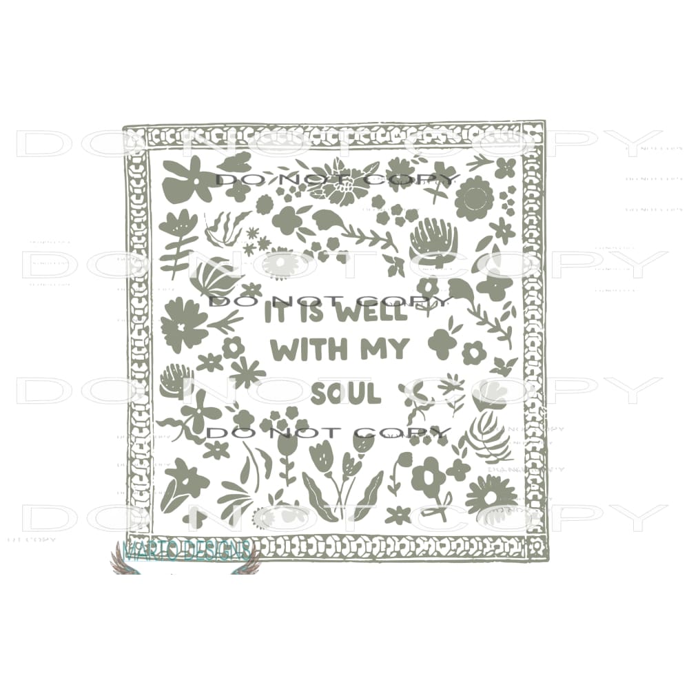It is well with my soul # 8302 Sublimation transfers - Heat