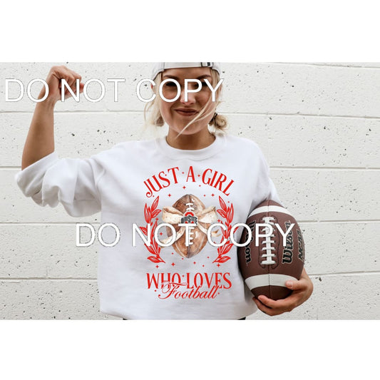 Just a girl who loves football OHIO Sublimation transfers