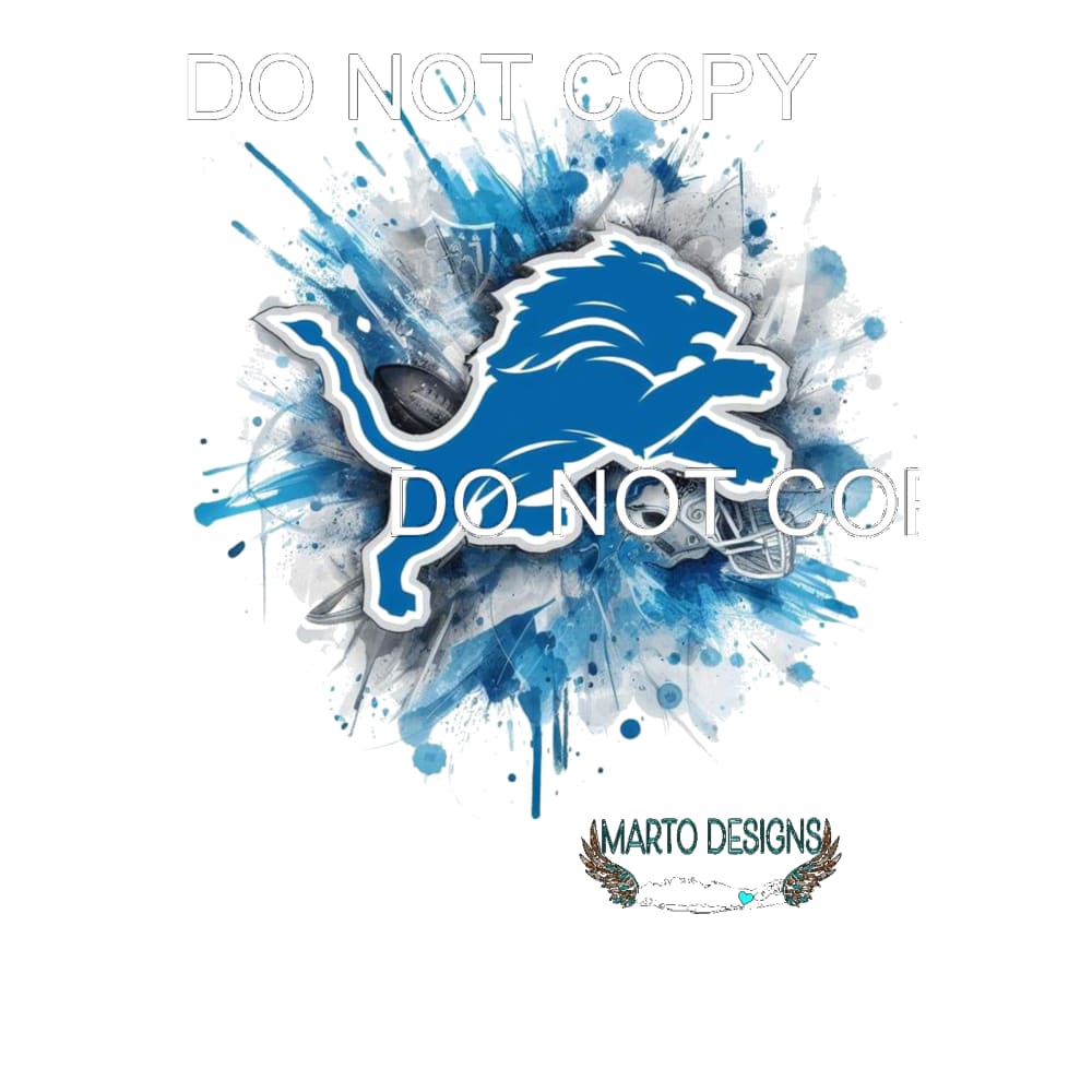 LIONS # 7418 Sublimation transfers - Heat Transfer Graphic