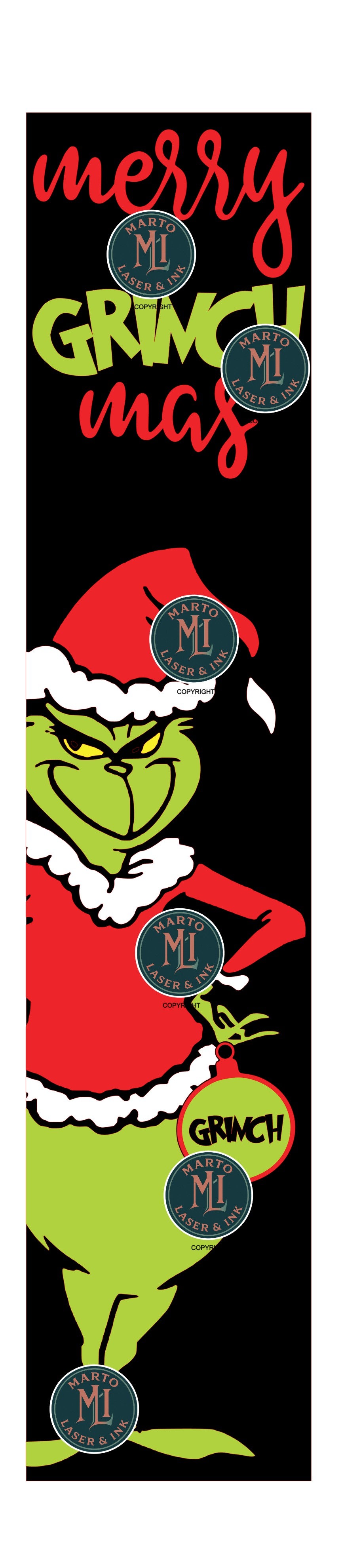 Grinch 4 foot porch leaner Digital Laser Cut SVG File – Instant Download
