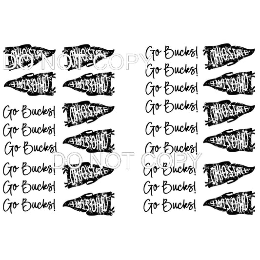 Ohio gang sheet # 4433 Sublimation transfers adult 13x9