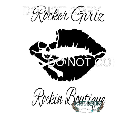 rocker girls # 2 Black includes pocket Sublimation