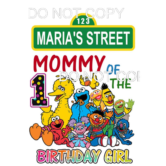 Sesame street Custom Name Mom dad sister etc of the if name