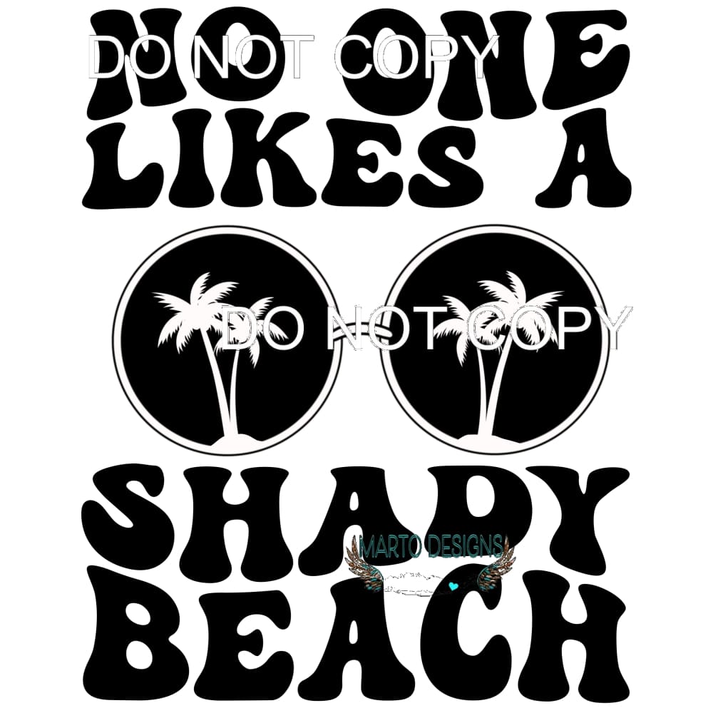 Shady Beach #11411 Sublimation transfers - Heat Transfer