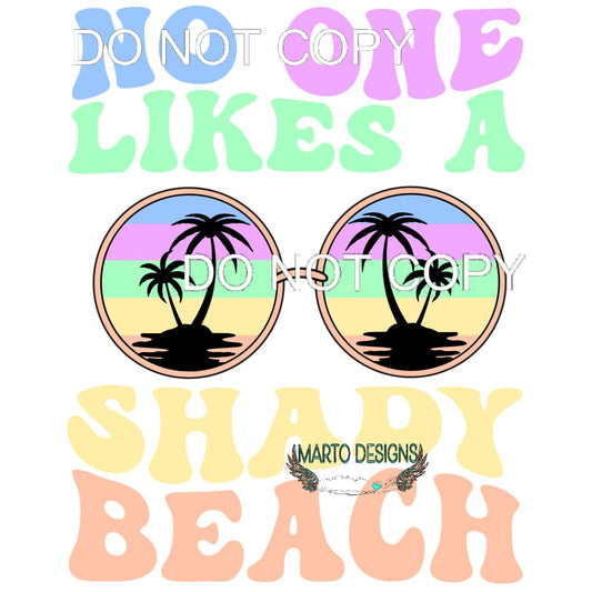 Shady Beach #11412 Sublimation transfers - Heat Transfer