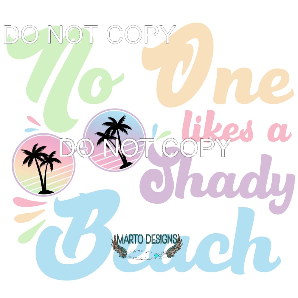 Shady Beach #11414 Sublimation transfers - Heat Transfer