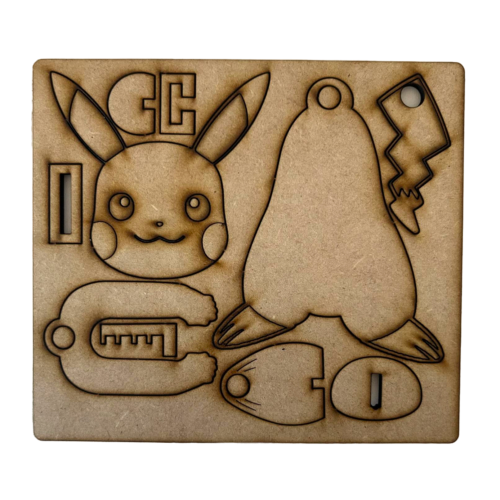 Pika Pop out swinging Ornament # 050  6 inch Wood Laser Blank | DIY Craft Cutout | Paint-Ready
