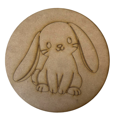 Bunny # 41 engraved - 4 sizes available  Wood Laser Blank | DIY Craft Cutout | Paint-Ready